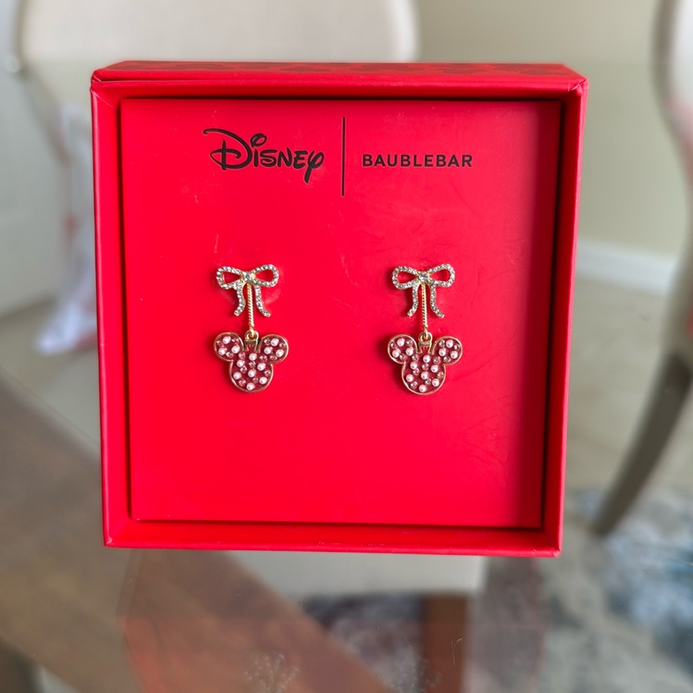 Baublebar Minnie Mouse Dangle Earrings NIB